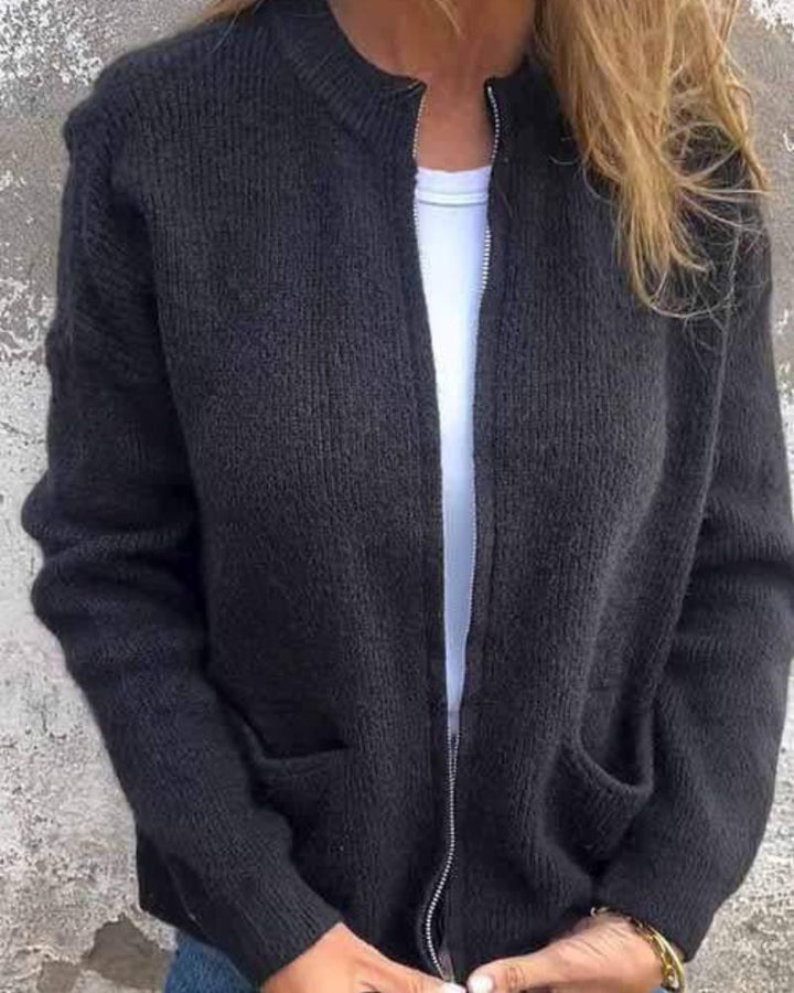 Marsha - Cardigan De Toamnă Cu Fermoar