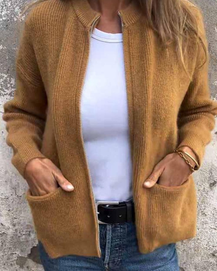 Marsha - Cardigan De Toamnă Cu Fermoar