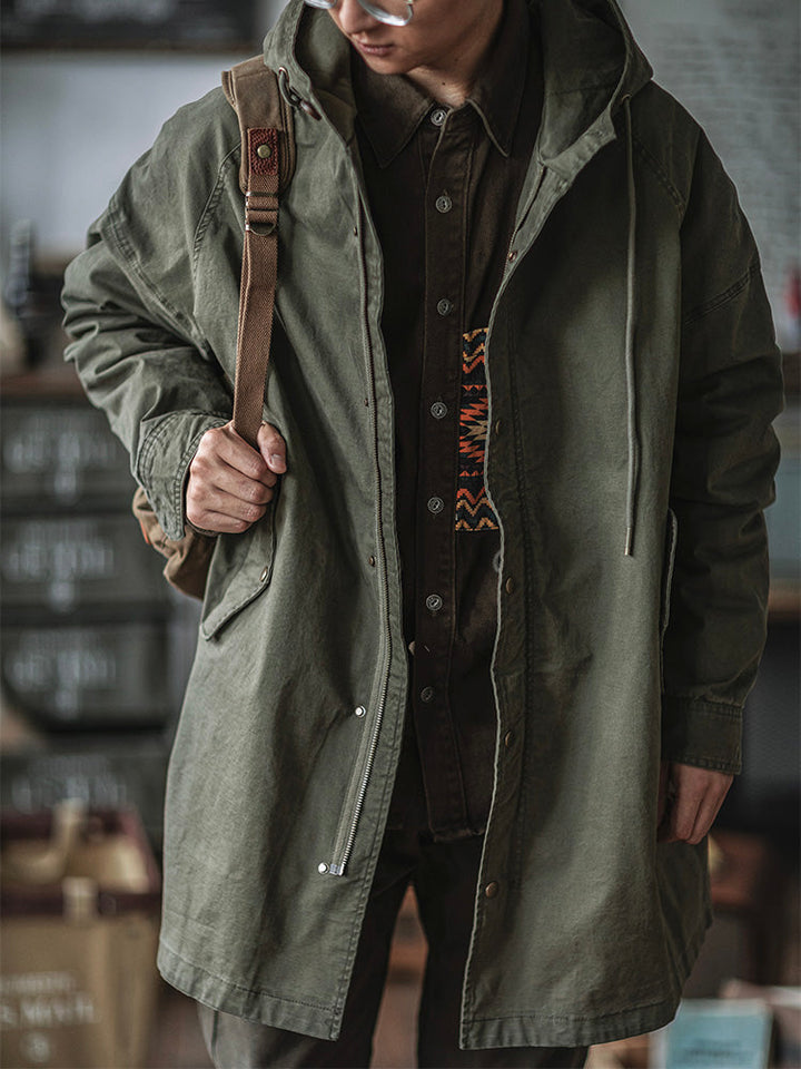 Ragnar - Jachetă Cu Glugă în Stil Militar Vintage