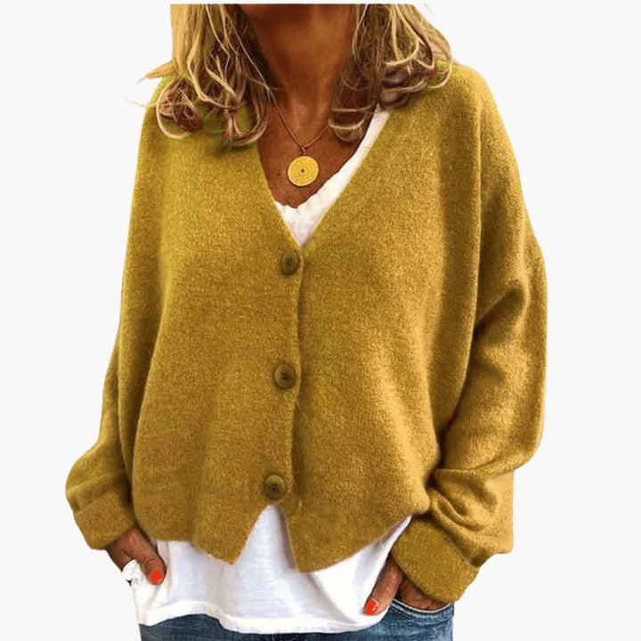 Gwen - Cardigan Din Tricot Cu Mâneci Lungi