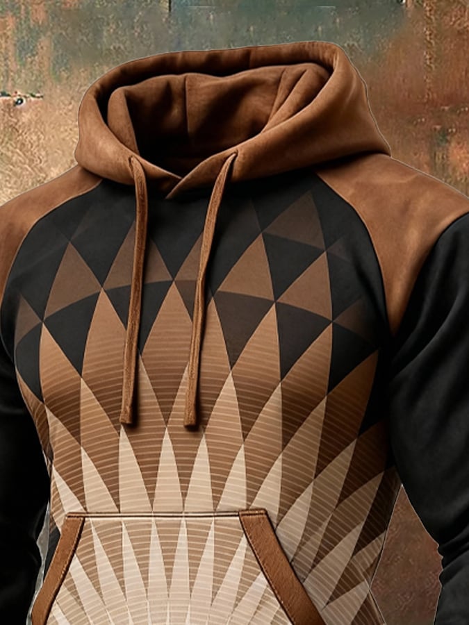 Nicholls - Hanorac Casual cu Mâneci Lungi și Imprimeu Colorat