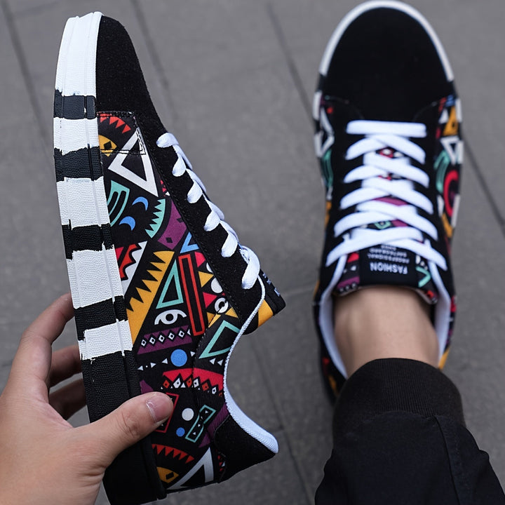 Nalson - Adidași Cu șireturi și Imprimeu Geometric