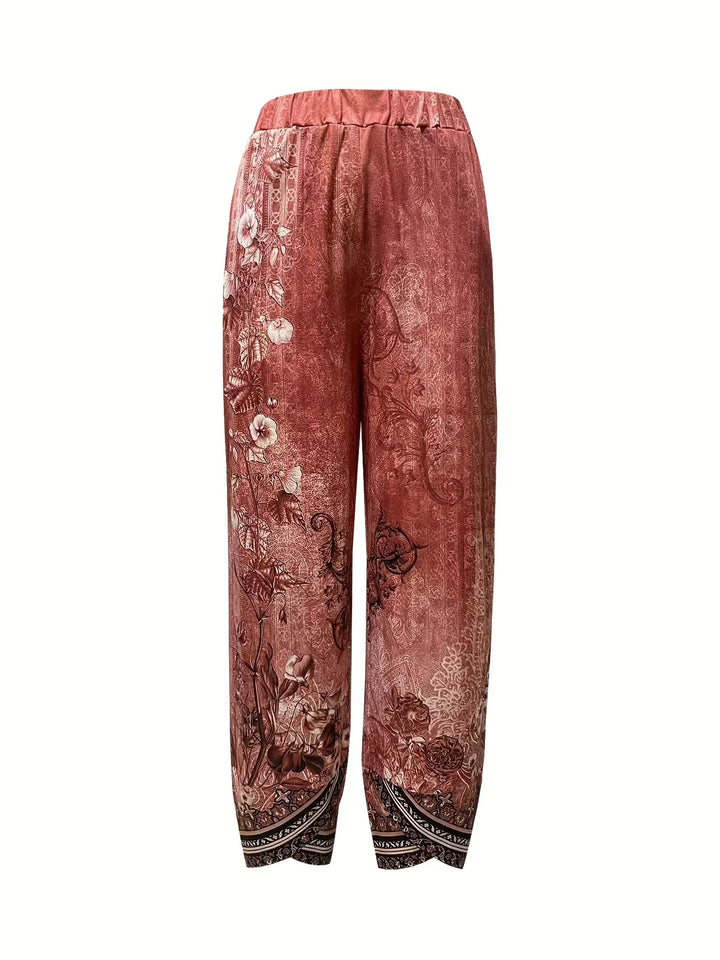 Kayden - Pantaloni Capri Vintage Cu Flori