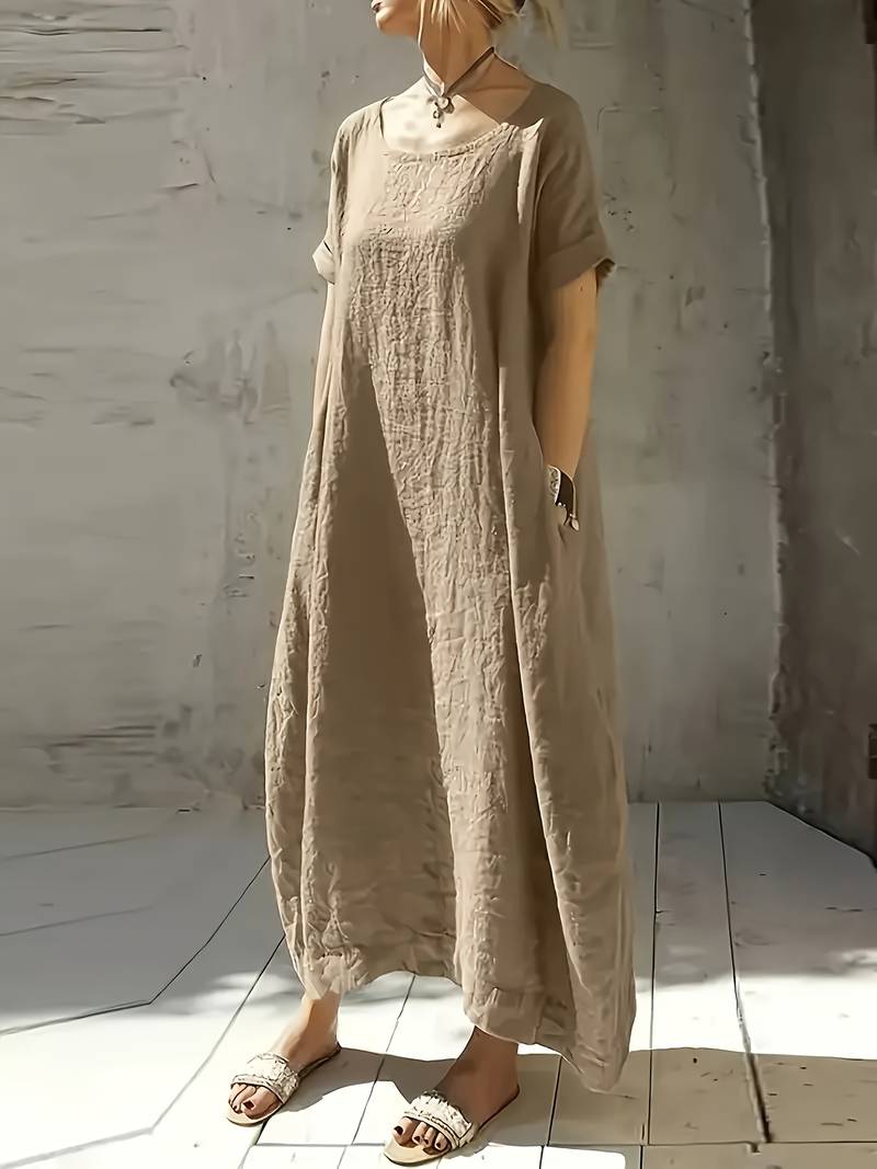 Anuradhi - Rochie lungă Casual cu Mâneci largi