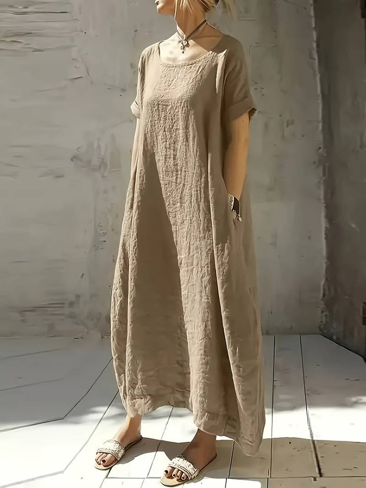 Anuradhi - Rochie lungă Casual cu Mâneci largi