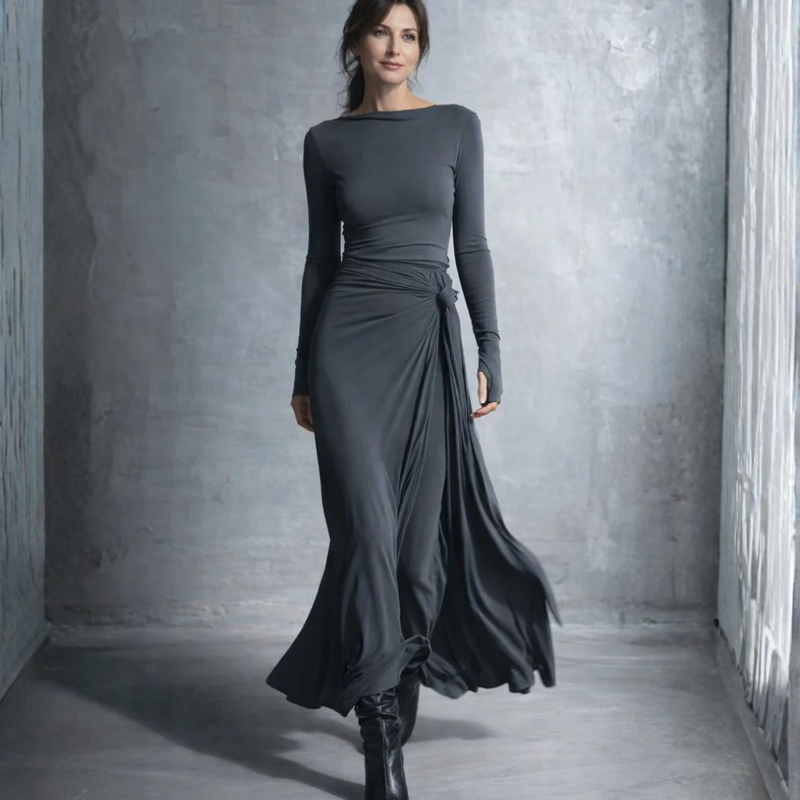 Joeena - Rochie Maxi Cu Nod Lateral