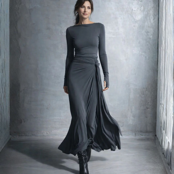 Joeena - Rochie Maxi Cu Nod Lateral