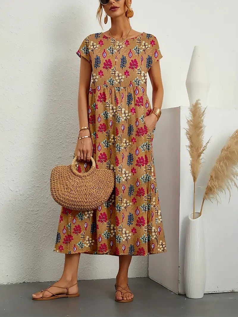 Deborah - Rochie Elegantă cu Imprimeu Floral
