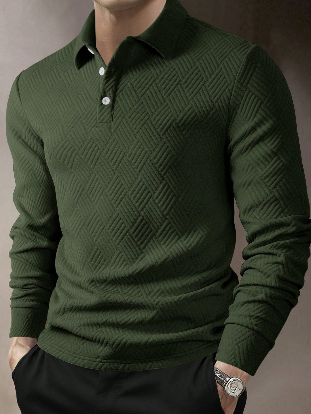 Kenric - Cămașă Casual Cu Nasturi Si Rextură