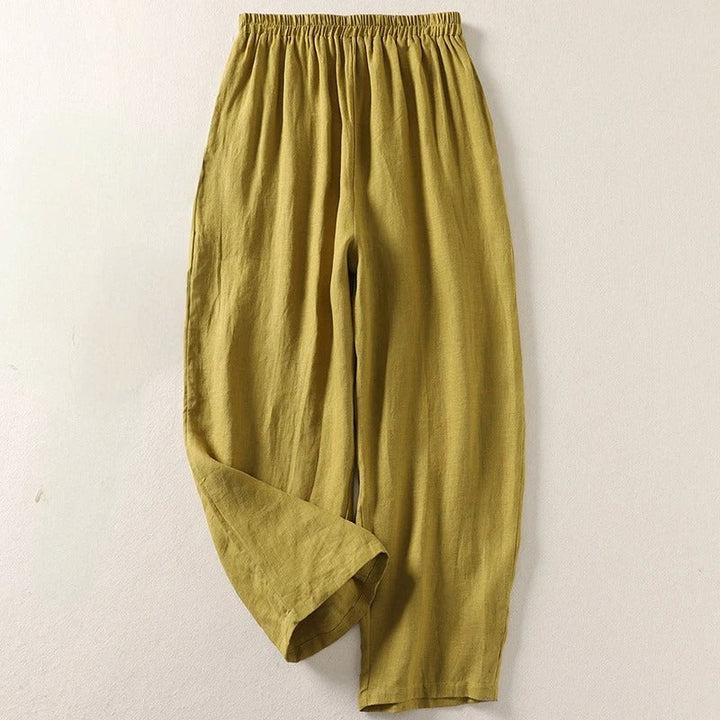 Ljupka - Pantaloni Lejeri Din Bumbac și In