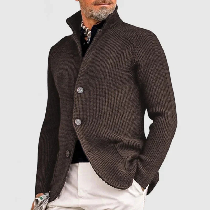 Maester - Cardigan Elegant Cu Mâneci Lungi și Nasturi