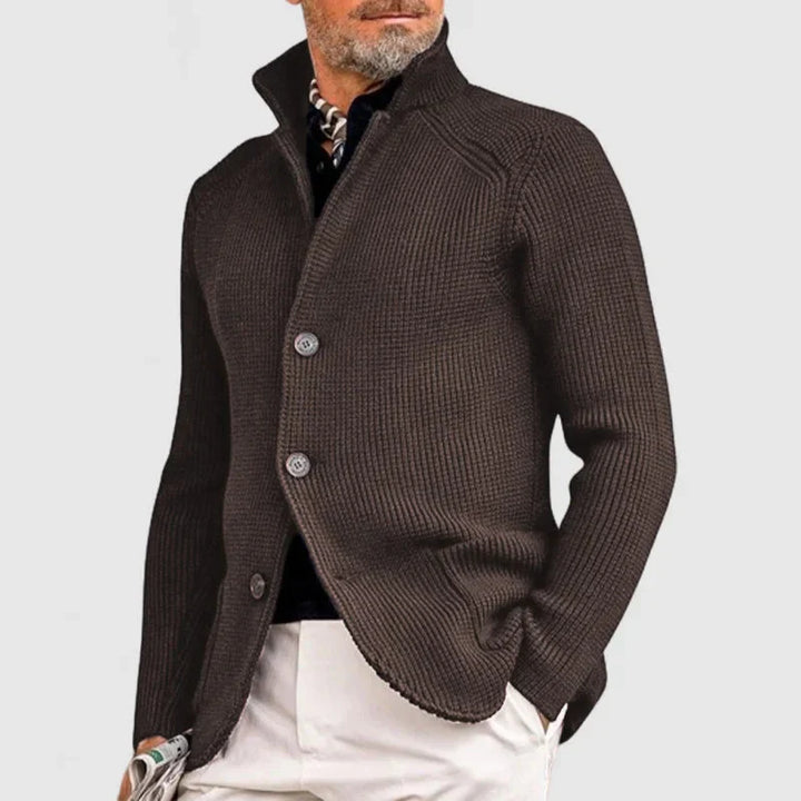 Maester - Cardigan Elegant Cu Mâneci Lungi și Nasturi