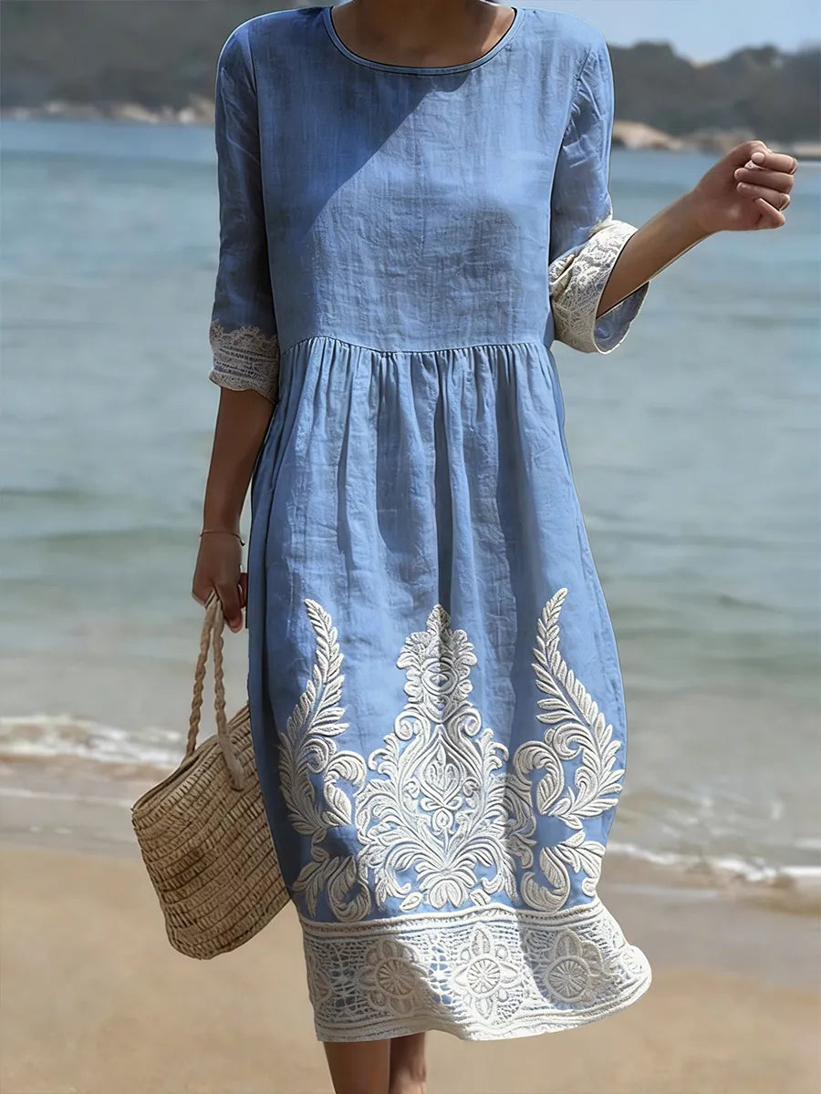 Zarena - Rochie Elegantă Cu Imprimeu Floral