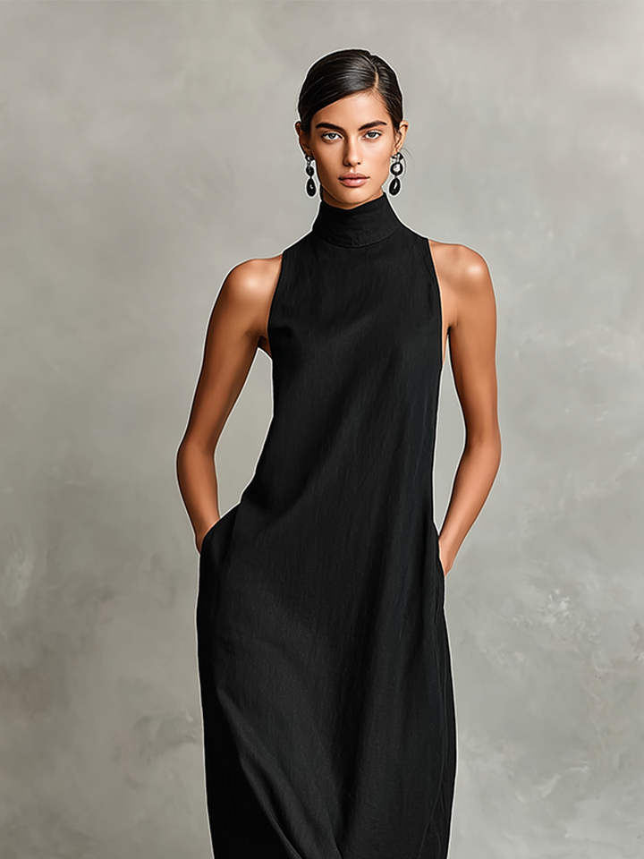 Imeria - Rochie Lungă Cu Decolteu Tip Halter