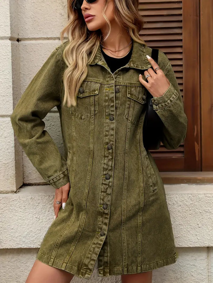 Tacie - Jachetă Din Denim Cu Buzunare Frontale