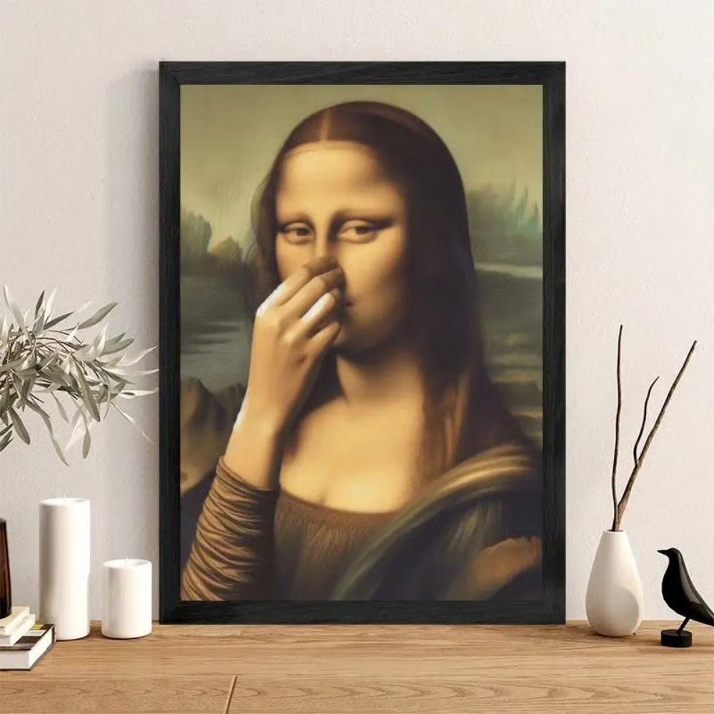WinkArt - Mona Lisa cu un Poster Umoristic