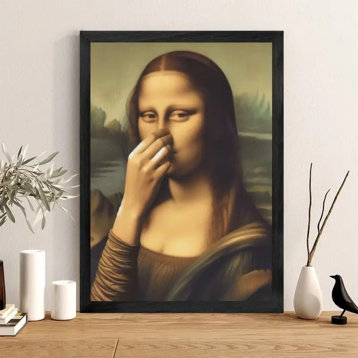 WinkArt - Mona Lisa cu un Poster Umoristic