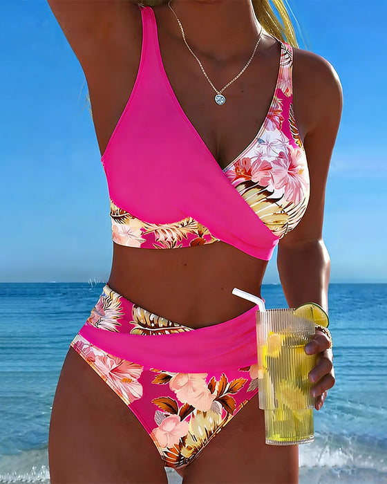 Killiane - Bikini Cu Imprimeu Floral Contrastant