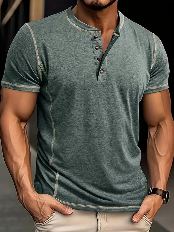 Orazio - Tricou Cu Mâneci Scurte și Nasturi