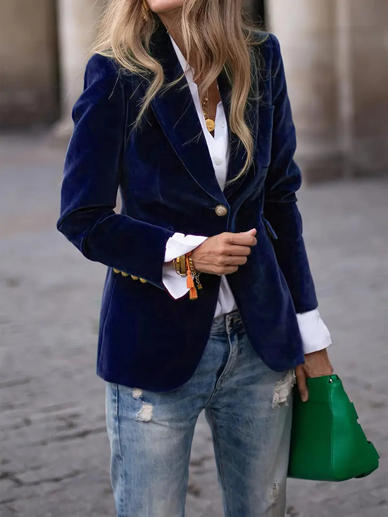 Elīna - Blazer Elegant Din Catifea