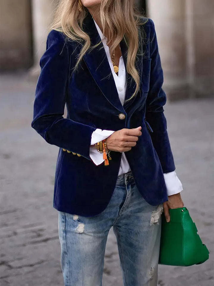 Elīna - Blazer Elegant Din Catifea
