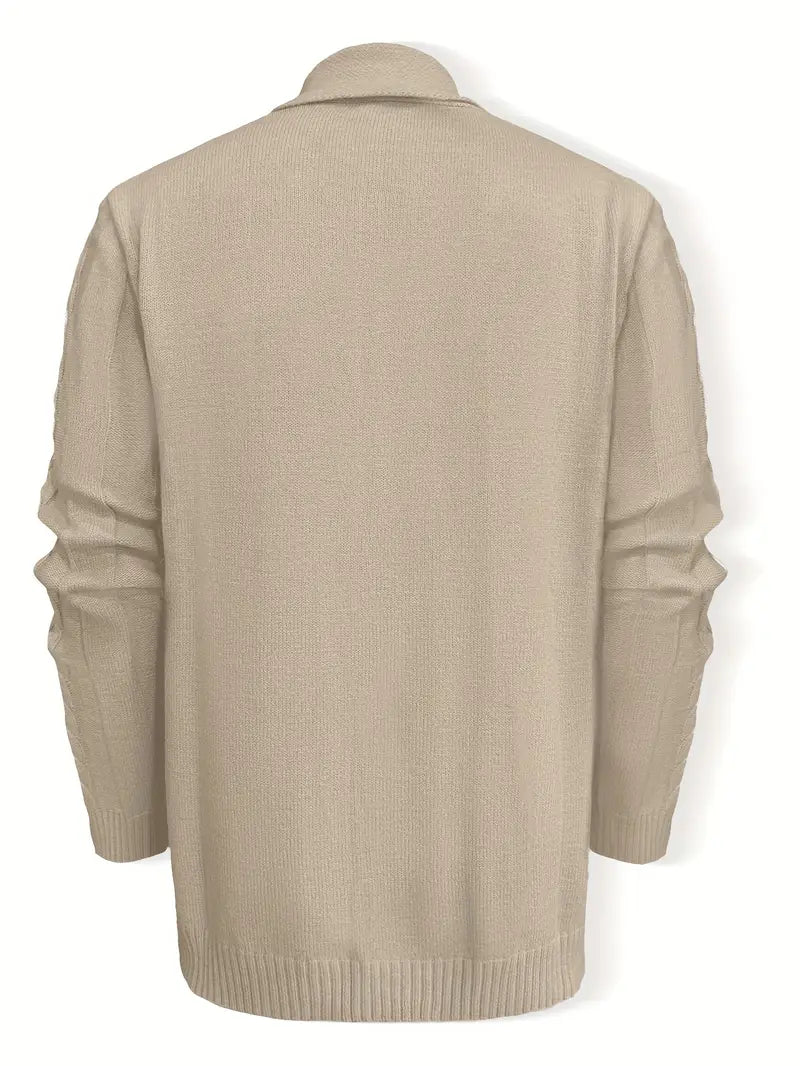 Hatem - Cardigan Casuală Cu Mâneci Lungi Din Tricot