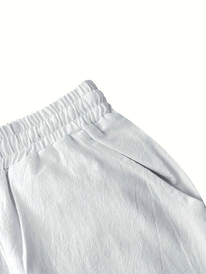 Callan - Pantaloni Scurți Casual Din In Cu Buzunar