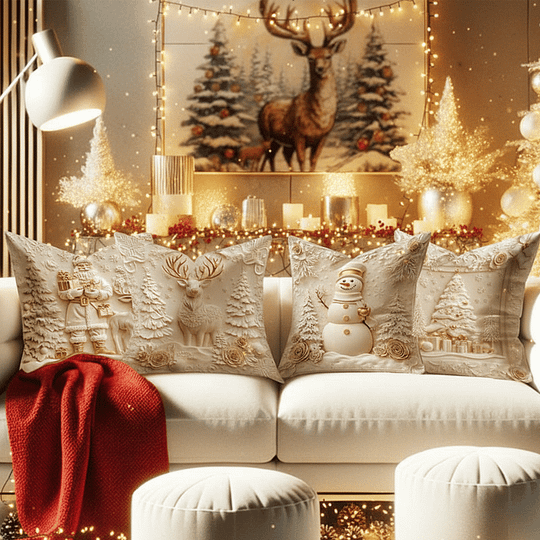 CozyFest - Husă De Pernă cu Tematică de Crăciun Pentru Decorarea Casei