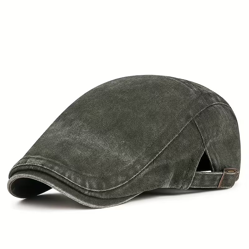 ComfyLuxe - Șapcă Din Denim Cu Cataramă Reglabilă