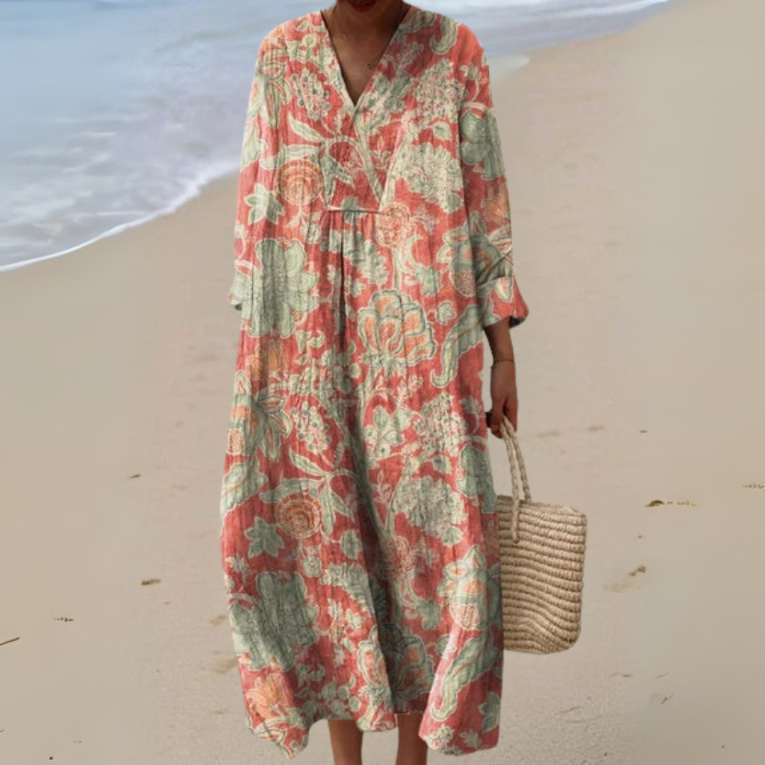 Narcisa - Rochie Vintage Cu Flori