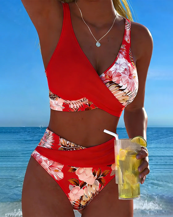 Killiane - Bikini Cu Imprimeu Floral Contrastant