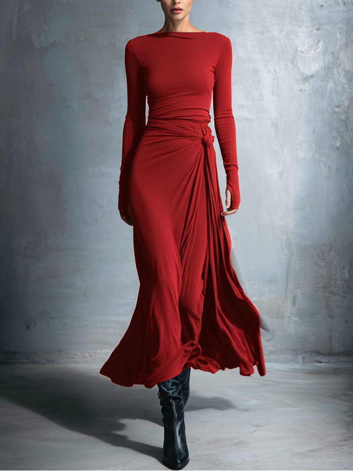 Joeena - Rochie Maxi Cu Nod Lateral