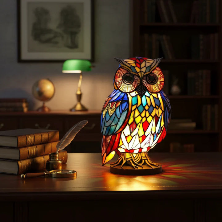 OwlGrace - Lampă de Masă Grațioasă în Formă de Bufniță