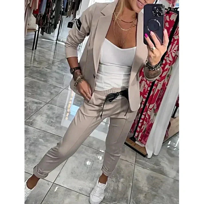 Kseniya - Setează Elegant Format Din Sacou și Pantaloni