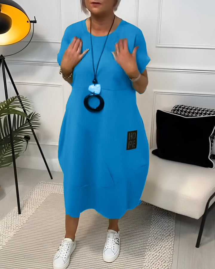 Jocelyn - Rochie Confortabilă Cazuală Cu Buzunar