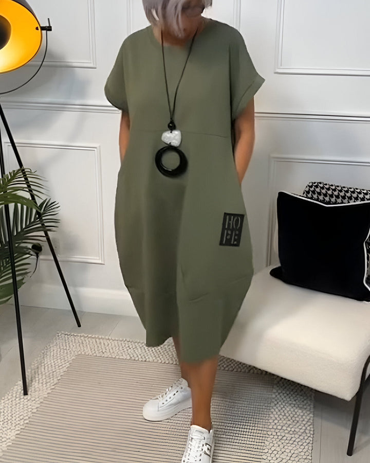 Jocelyn - Rochie Confortabilă Cazuală Cu Buzunar