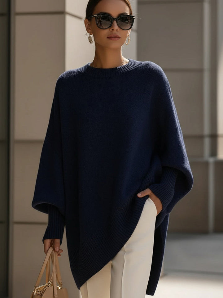 Kimia - Pulover Supradimensionat Cu Guler Rotund Din Tricot