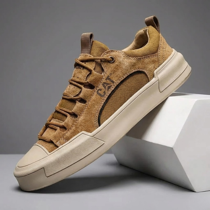 Atherton - Adidași Casual Din Piele de Căprioară cu șireturi