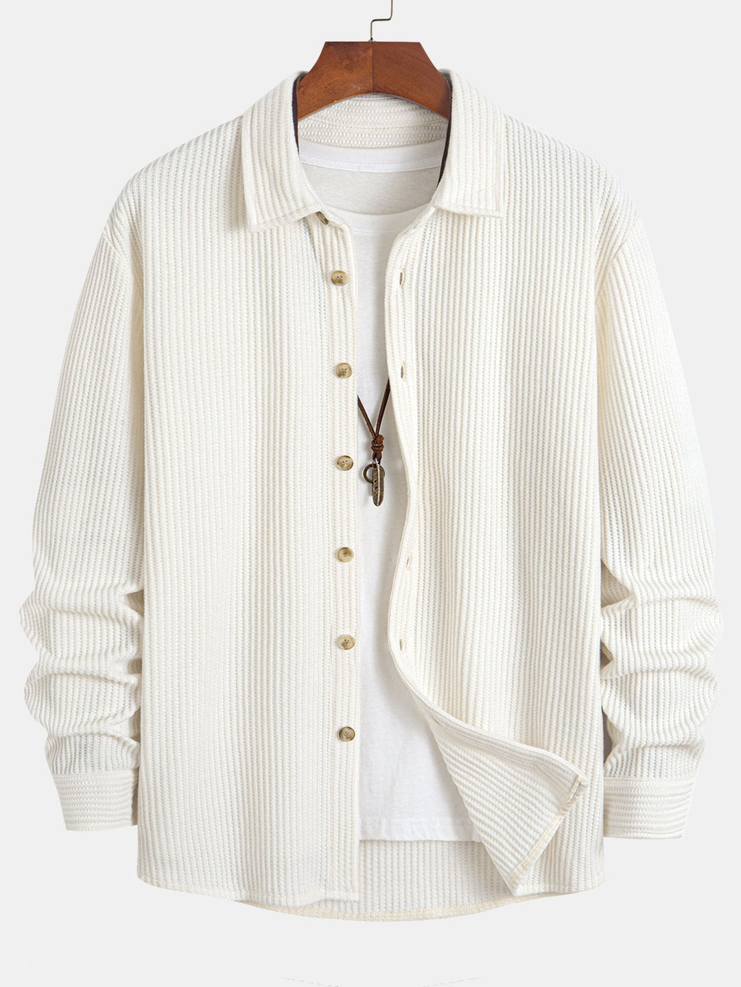 Hadrian - Cămașă Cu Mâneci Lungi Si Textură Tip Vafă