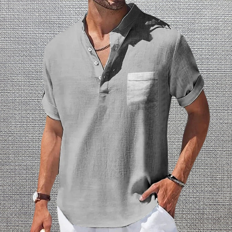 Anthony - Tricou Elegant Cu Mâneci Scurte și Buzunar