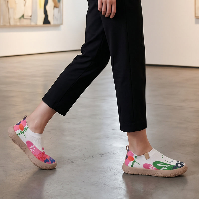 Farhia - Pantofi Casual Fără Șireturi Cu Imprimeu Artistic