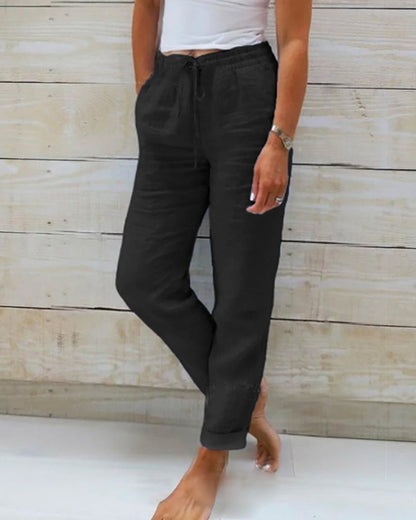 Roberta  - Pantaloni Casual cu Snur