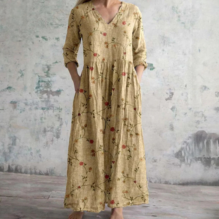 Kiana - Rochie Elegantă de Vară Cu Model Floral