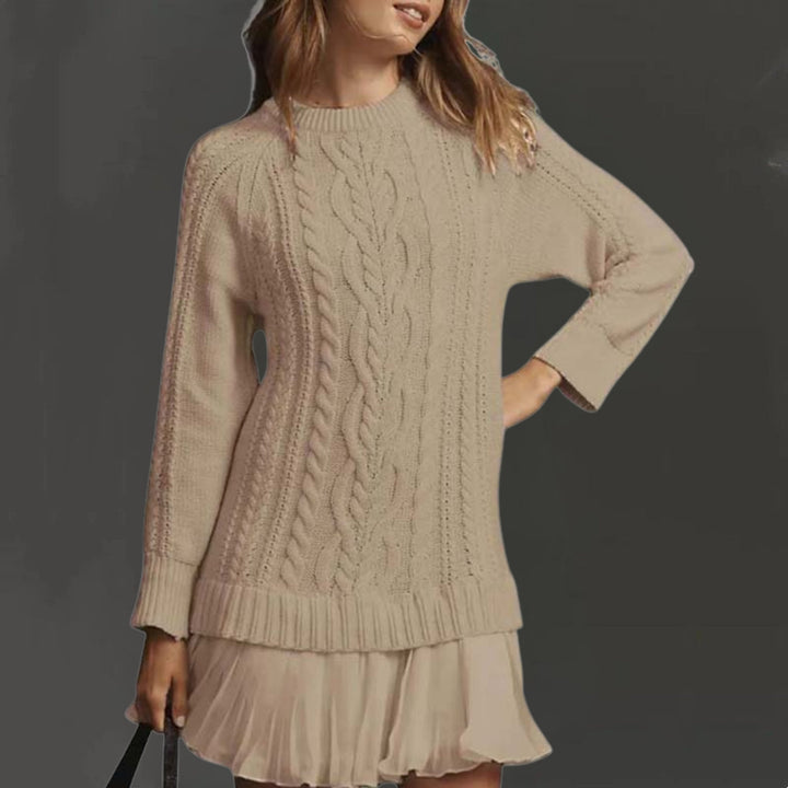 Kalena - Rochie Mini Din Tricot Cu Model In Relief