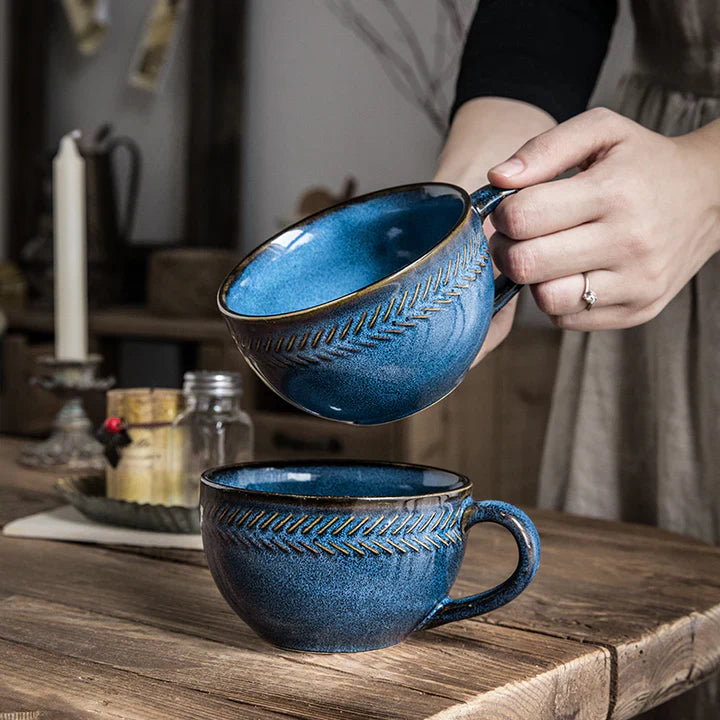Mugnova - Ceramică Vintage Safir Dimineață Liniștită