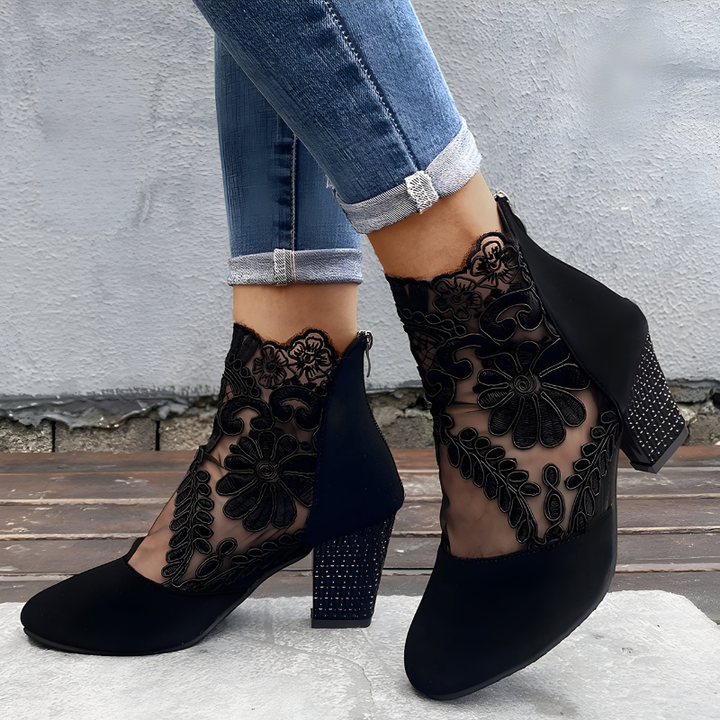 Elizaveta - Pantofi Ortopedici Cu Model Floral