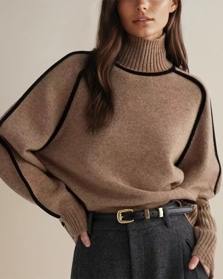 Karina – Pulover Elegant cu Guler înalt