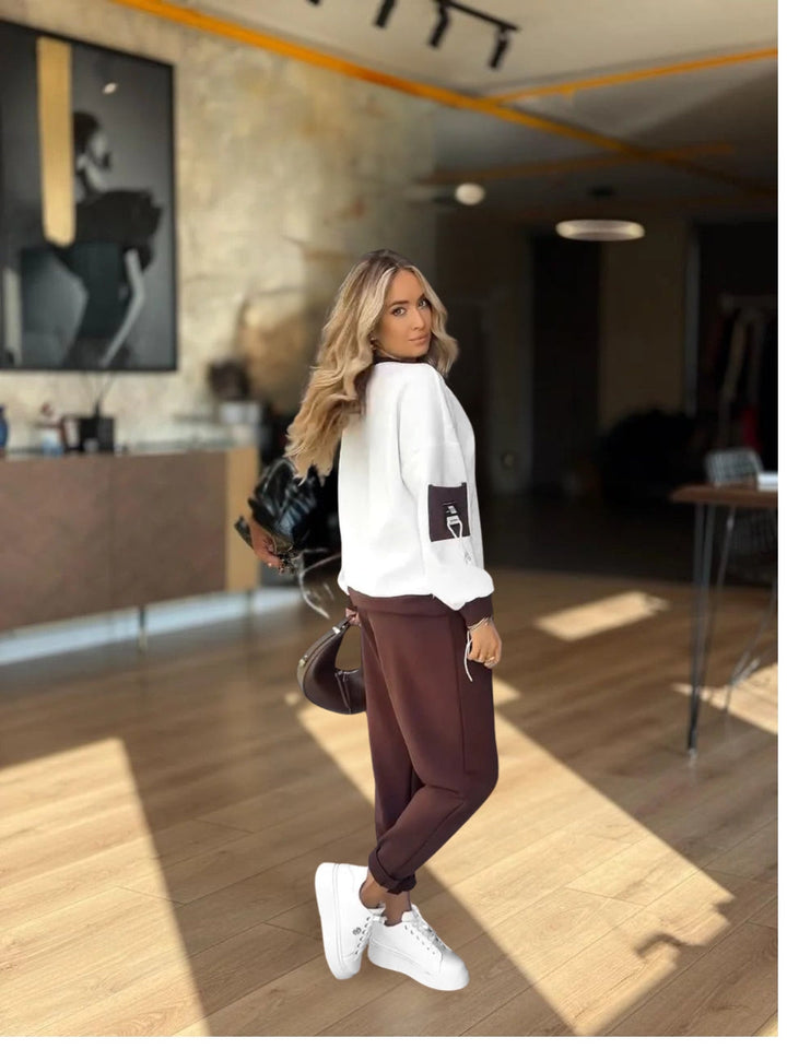 Valene - Pantaloni Casual Cu Talie Elastică și Buzunare