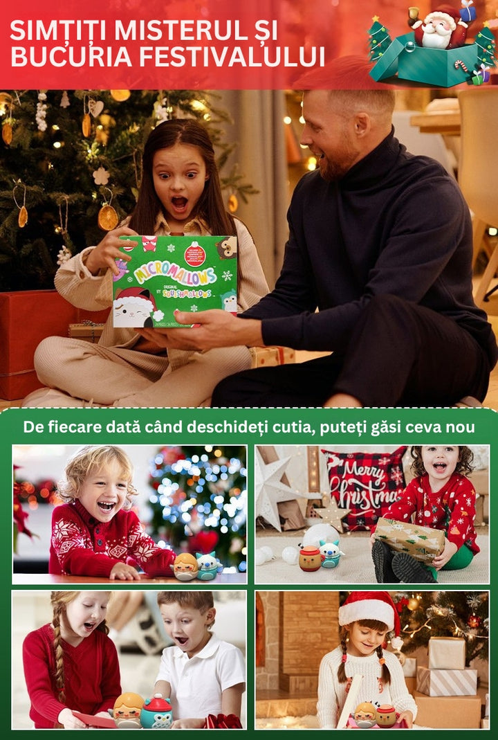 FestiveFuzzies - Calendarul De Advent De Crăciun Cu Păpușă De Pluș