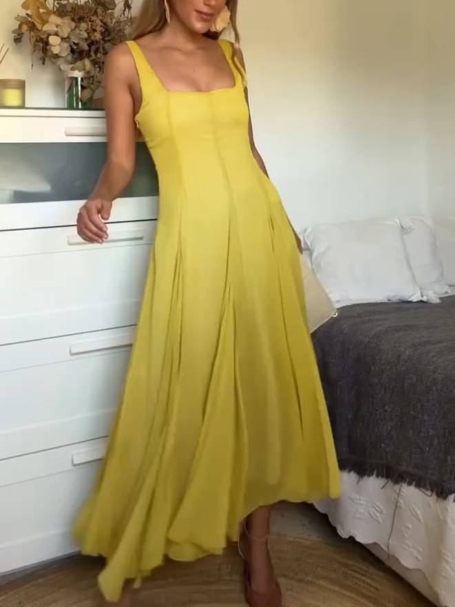 Solmaz - Rochie Lungă Casual Cu Bretele